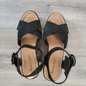 black sandals